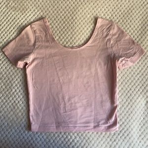 Pink tight crop top